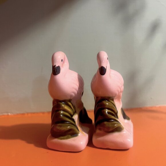 Art Deco Flamingo Salt & Pepper Shakers Mid Century Vintage Japan - Picture 4 of 7
